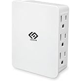 OSKOS 6 Wall Outlet Extender, 500J Surge Protected Current Tap, Sided outlets Splitter Multiple Outlet Wall Plug for Home Office Dorm Room, UL Listed