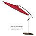 FLAME&SHADE 10 ft Offset Cantilever Outdoor Patio Umbrella - Red