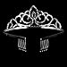 Tiaras Crown Comb Rhinestone Crown for Bridal for Girl Women Decoration on Birthday Wedding Party Prom Silver