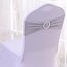 iEventStar Chair Sashes Chair Bow Chair Decoration Spandex Stretch Band with Buckle Slider for Wedding Party Events 10PCS (Silver)