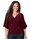 Kiyonna Women's Plus Size Keira Kimono Sleeve Top