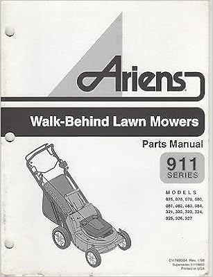 1/1998 ARIENS 911 SERIES WALK- BEHIND LAWN MOWERS PARTS ...