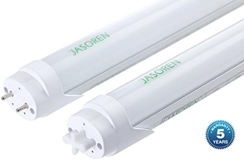 Jasoren LED Tube T8 4ft 2-pack 24W Frosted (40W equivalent) Daylight - 5000K 2880Lm AL+PC UL / DLC / FCC / RoHS / CE Single-Ended Power
