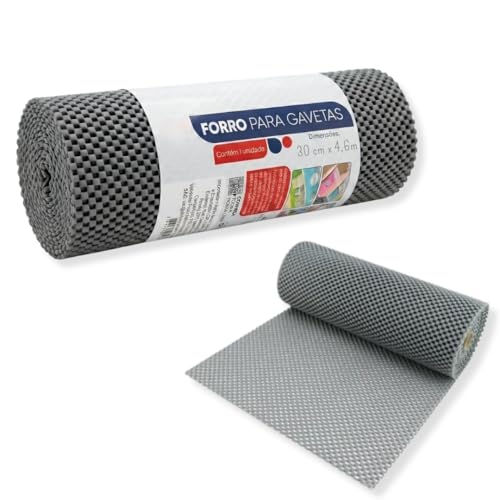 Forro PVC Multiuso Antiderrapante Recortável Com 4,6 Metros | Ideal Para Gavetas, Protetor de Prateleiras e Armários | Material Lavável, Resistente e Ajustável