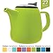 Tealyra - Daze Ceramic Teapot in Lime - 27-ounce (2-3 cups) - Small Stylish Ceramic Teapot with Stainless Steel Lid and Extra-Fine Infuser To Brew Loose Leaf Tea