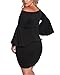 VINKKE Womens Peplum Off The Shoulder Party Plus Size Mini