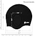 Shvim Swimming Cap For Long Hair With Ear Protect Pouch Design For Adults & Kids - Allergy Free Waterproof Durable Anti Rip Silicone Bathing Cap Hat - Bundle Combo With Noseclip + Ear Plugs (Black)