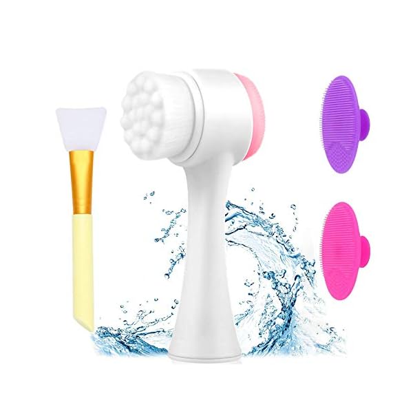 2-In-1-Facial-Cleansing-Brush-Silicone-Face-Mask-Brush-Silicone-Face-Scrubber-for-Anti-Aging-Skin-Cleanser-and-Deep-Exfoliator-Makeup-Tool-for-Facial-Skin-Care4PCS 4 In 1 Facial Cleansing Brush, Silicone Face Mask Brush Silicone Face Scrubber for Anti-Aging Skin Cleanser and Deep…