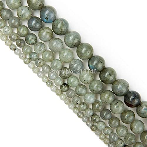 Bulk Wholesale Assorted Natural Round Full Strand Healing Gem Semi Precious Stone Beads for DIY Bracelet Necklace Jewelry Making-Labradorite Stone,8mm (Approx 48 pcs)