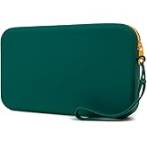 FFpaw Silicone Large Makeup Bag, Travel Toiletry Bag For Women Big Makeup Bag Organizer Portable Cosmetic Bag Zipper Pouch Purse Waterproof Makeup Storage Bag (Medium Green)