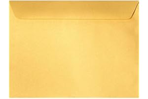 6 x 9 Booklet Envelopes - Gold Metallic - Pack of 50