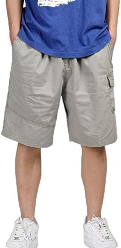 Mens Plus Size Five-Pants Men's Shorts Casual Outdoors/Sports/Beach Capris Pants Khaki 6XL