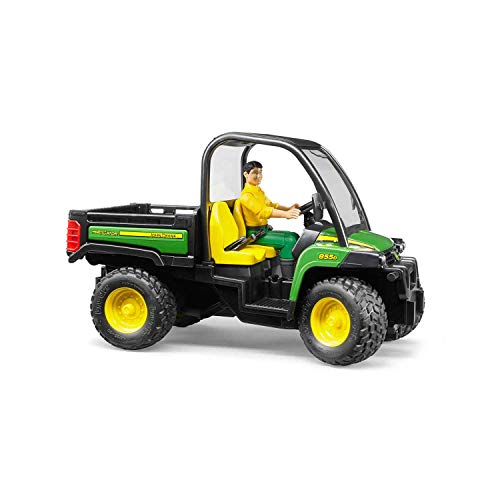 Bruder 02490 - John Deere Gator XUV 855D mit Fahrer - 1:16 Landwirtschaft Forstwirtschaft Arbeiter Figur Transporter…
