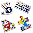 PinMart Autism Awareness Pin – Nickel Plated Enamel Lapel Pin - Inspiring Symbols of Autism Support - Secure Clutch Back for Hats, Scarves and Backpacks