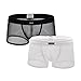 iooico Men's Boxer Briefs, Soft Mesh Underpants See-Through Underwear