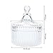 ComSaf Crystal Glass Covered Candy Dish with Lid Sugar Bowl Cookie Jar (Diameter 3.9 Inch)