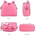 CMK Trendy Kids Cute Little Girls Cat Purse for Toddler Kids Mini Backpack Bags with Bows Crossbody Shouder Bag/Mini Backpack with Cute Ear in Candy Color (82003_Pink),regular