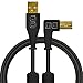 DJ TechTools Chroma Cables Right-Angled USB-A to USB-B Cable | 1.5m / 5 ft | Audio Optimized | Shielded from Interference | Cable Tie (Black)