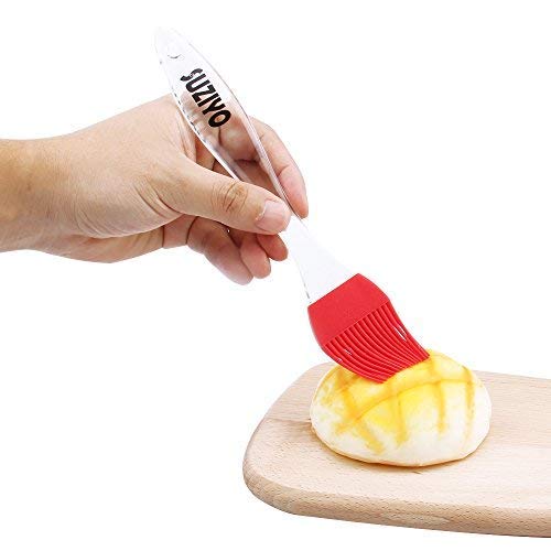 SUZIYO Silicone Basting/Pastry/Grilling/BBQ Brush, Serving for Kitchen Utensil Gadgets, Marinating, Cooking, Baking, Cake Desserts, Steak and More. Set of 2 (Red)