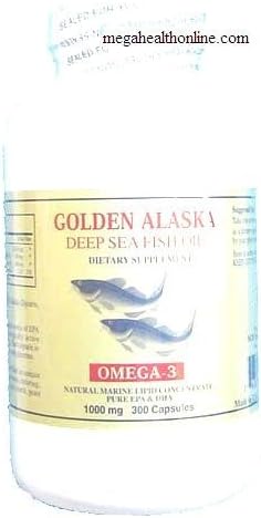 Golden Alaska Deep Sea Fish Oil Omega-3, 1000 Mg, 300 Capsules by Golden Alaska