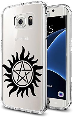 Supernatural Anti Possession Symbol Slim Clear Soft TPU Samsung Galaxy S7 Edge Case Uv Printing Embossed Design