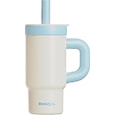 ZZT 17 oz Tumbler with Handle & Straw Lid – Insulated Stainless Steel Water Bottle,dual-use, built-in glass integrated cup,used as glass bottle, easy to clean– Hot/Cold Drink