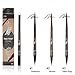 PrettyDiva Eyebrow Pencil, Waterproof Long Lasting Tattoo Eyebrow Pen Tint Brow Gel Eye Makeup Tool (Chestnut)