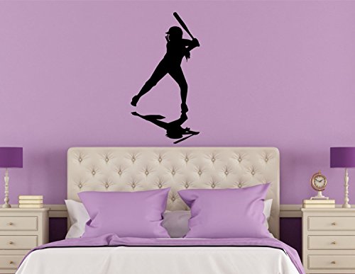 Softball Gifts Large Wall Decal. Vinyl Wall Decal. Great Softball Bats Fastpitch Decal For College Softball, Girls Softball and Women Softball Players.