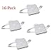 16 Pack Tens Unit Pigtail Square Electrode Pads 2 X 2 inch Premium Quality 510k FDA Cleared Self Adhesive Bulk Wholesale Replacement Pads