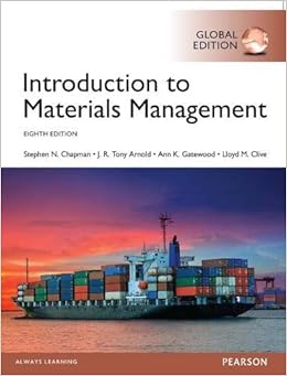 Introduction To Materials Management Global Edition Steve Chapman Ann K Gatewood Tony Arnold Lloyd Clive 9781292162355 Books Introduction To Materials Management Global Edition Steve Chapman Ann K Gatewood Tony Arnold Lloyd Clive 9781292162355 Books