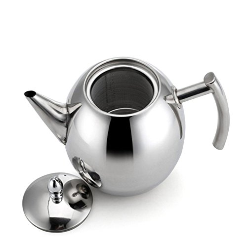 Ywillink 1.5L Stainless Steel Coffee Kettle Teapot Coffee Tea Cold Water Pot with Strainer Home Tea Tools