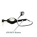 BLACK In-Ear Retractable Mono Headset Wired Single Earbud Earphone with Microphone for iPhone 6, 6 Plus 5S 5C 5 4S - Samsung Galaxy S6, S6 Edge, S5, S4, S3, S2, Mini - Galaxy Note 4 3 2 1 Edge - LG G2 G3 G4, Vigor, Optimus L90 - Google Nexus 6, 5, 4 - HTC ONE M8, M9, E8, Max, Remix, Desire