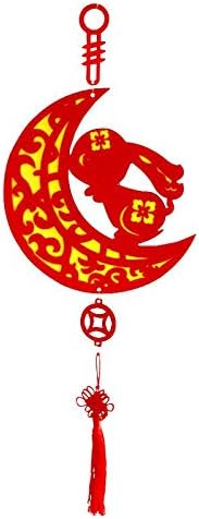 Amazon Com Hemao Chinese Style Decoration Warm Home Decoration Mid Autumn Festival Jade Rabbit Moon Festival Festive Supplies Felt Pendant Indoor Mall Window Decoration Garden Outdoor