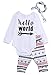 2Pcs/3Pcs Newborn Baby Girls Infant Outfit Set Romper T-shirt+Pants Clothes