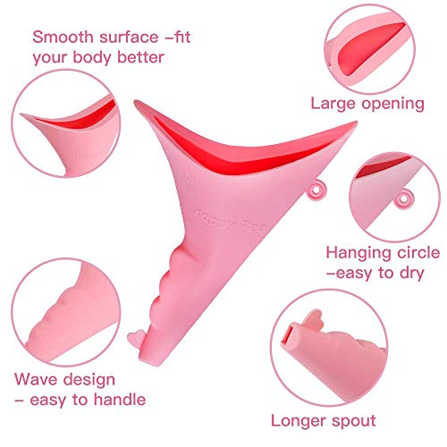 ANTSIR Female Urination Device - Reusable Portable Female Urinal Lets You Pee Standing Up, Medical Grade Silicone Womens Pee Funnel with A Mini Lightweight Box Perfect for Outdoor Activities Orange - Thumbnail 3
