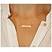 Yfe Bar Pendent Necklace Jewelry CZ Bar Necklaces for Women and Girls Minimal Necklace (Gold Side bar)