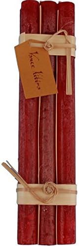 Vance Kitira Cranberry Timber Taper Candle, Set of 6