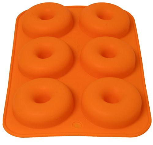 6 Cavity Silicone Donut Cake Chocolate Soap Baking Mold Orange