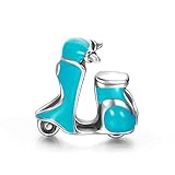 Soufeel Blue Motorcycle Charm 925 Sterling Silver Fit European Bracelets