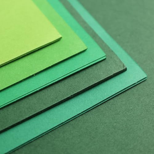 SallyFashion 27 Sheets Cardstock Paper for Craft, A4 Heavyweight Construction Paper Green Thick Craft Paper for Kids Art St. Patrick Decoration 250gsm