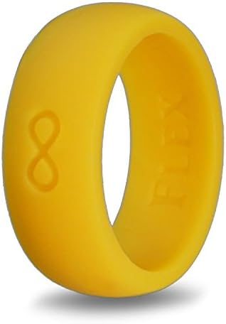 Silicone Wedding Ring | The Infinity Ring | 7 Colors | Premium Mens Silicone Ring | For an Active &amp; Safe Lifestyle | Silicone Wedding Band for Men | Gold