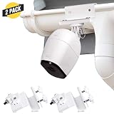 Wasserstein Weatherproof Gutter Mount Compatible with Arlo Ultra, Pro, Pro 2, Pro 3 & HD (2-Pack, White)