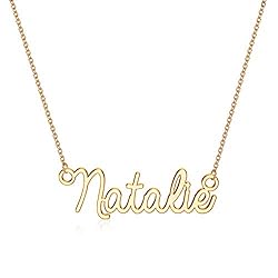 Turandoss Natalie Necklace, 14K Gold Plated Name