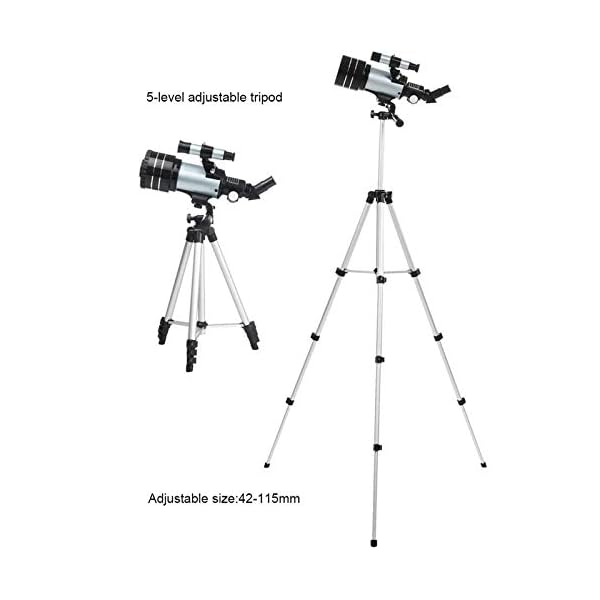 Teleskope Für Kinder Erwachsene, Teleskop Für Astronomie Refraktor Professionelles Teleskop Mit Einstellbarem Stativ… – Bild 7