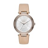 DKNY Women's 'Stanhope' Quartz Stainless Steel and Beige Leather Casual Watch (Model: NY2459)