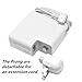 koea Mac Book Air Charger, Ac 45w 2 (T-Tip) Connector Power Adapter Charger for Mac Book Air 11-inch and 13 inch (for Mac Book Air Released After Mid 2012), White