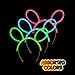 Fun Central - 6 Pack - Glow In The Dark Bunny Ears Headband | Assorted Colors | Mardi Gras Accessories for Women and Girls Men and Boys Party Favors Bunny Costume Glow Party Raves EDM Concerts