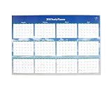 Blue Sky 2019 Laminated Erasable Wall Calendar, January 2019 - December 2019, Double Sided, 36" x 24", Endless Summer