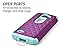 STARSHOP LG Power Case, Slim Dual Layer Armor Phone Case Cover with Spot Diamond Teal/Purple