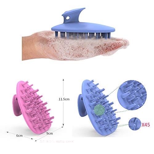 Silicone Hair Shampoo Brush Scalp Massager, Scalp Scrubber